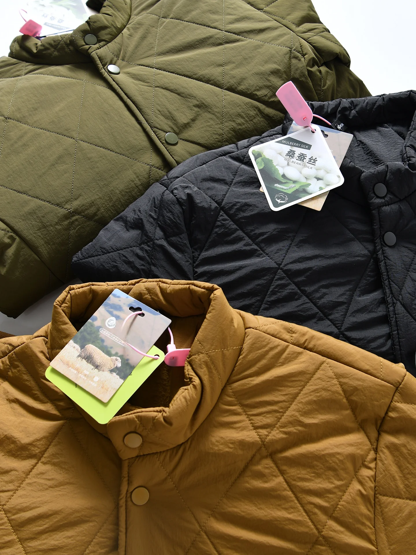 Select Wool Silk Windproof Waterproof Stand Collar Cotton Jacket Trendy Autumn Winter Men's Clothing Couple Style Cleanfit