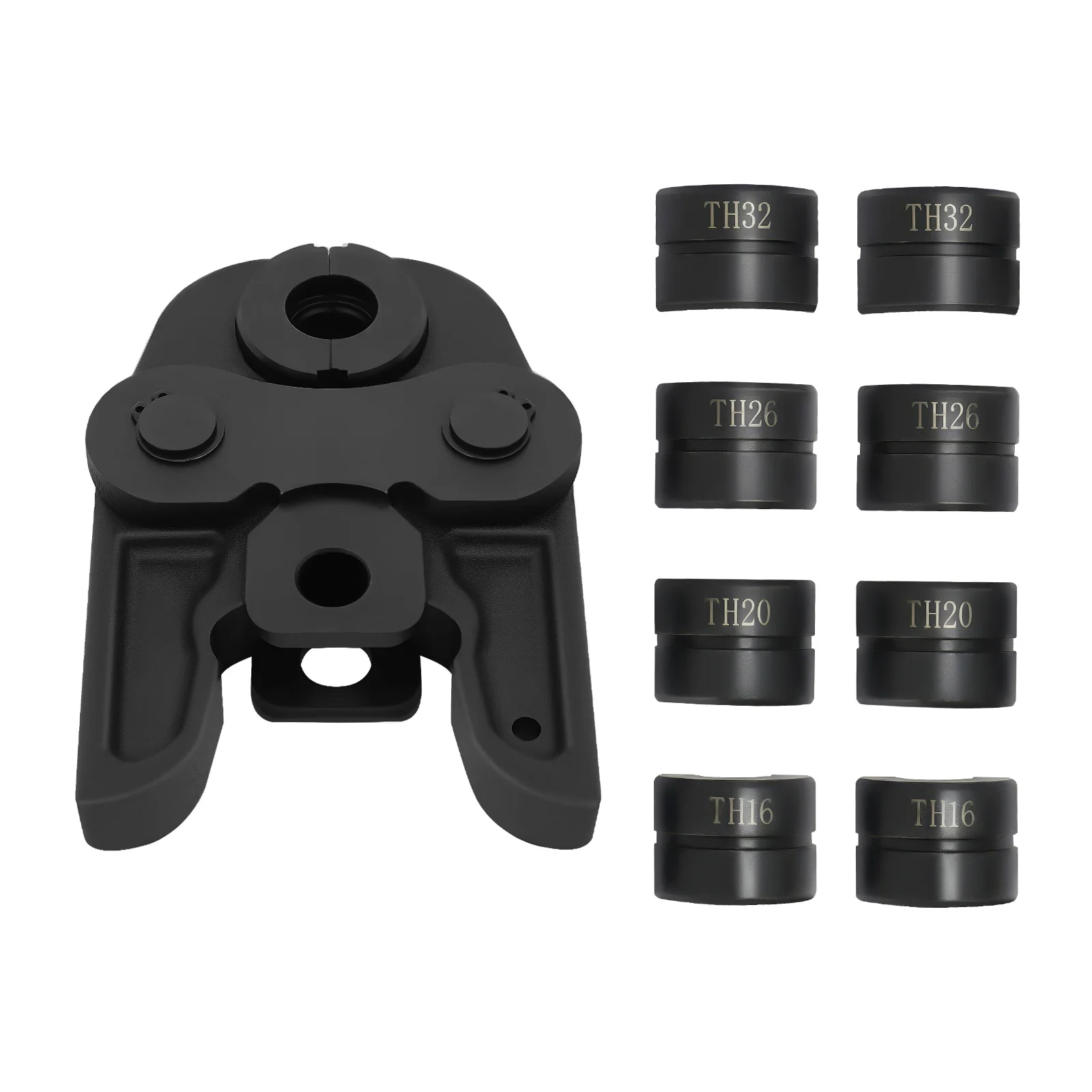 Rohrpresszangen-Set TH16-20-26-32mm, Ersatz-Presszange mit 4 austauschbaren Pressköpfen, Presswerkzeug für Aluminium-Kunststoffrohre und PEX-Rohre – Detail 9