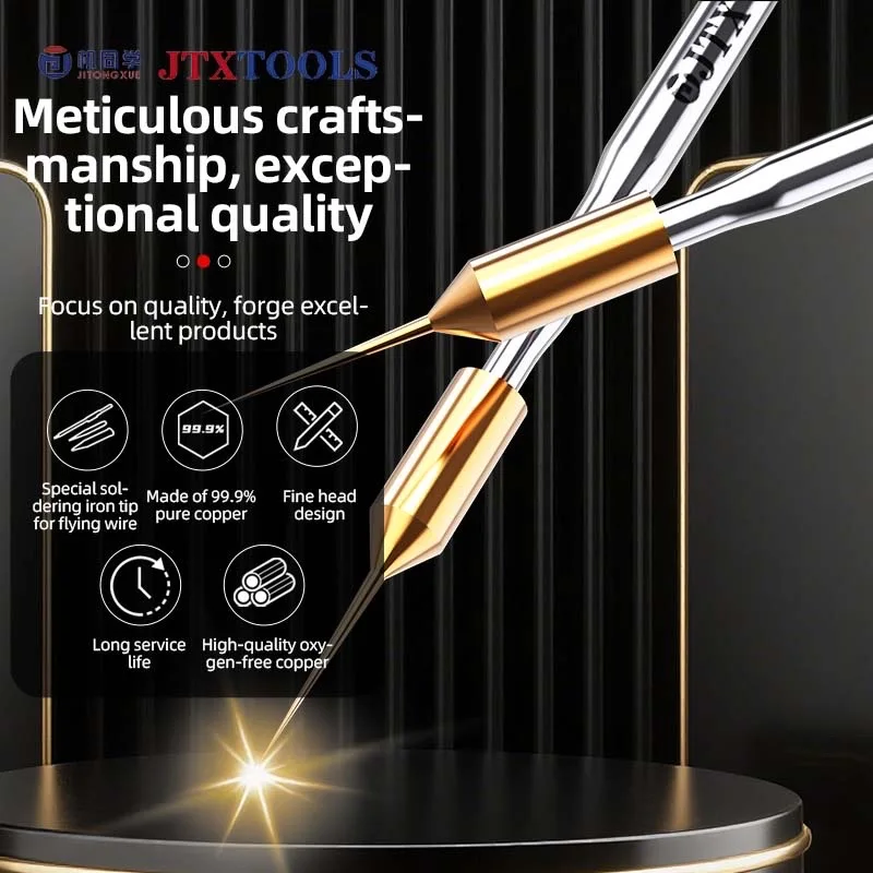 JTXTOOLS Special Soldering Tip: 0.1mm Pure Copper for Screen Jumpers - One-Touch Welding Mastery