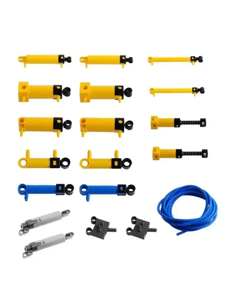 MOC Technologie Pneumatique Blocs de Construction Pièces Tige de Poussée/Interrupteur/Piston/Tuyau/Pompe à Air/Réservoir 9641 47225 Accessoires Briques