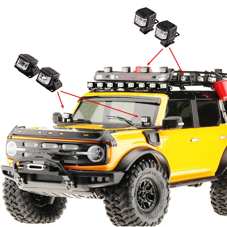 LED Spotlight Dome Light for 1/10 RC Crawler Car Traxxas TRX4 Defender Bronco AXIAL SCX10 RC4WD JIMNY