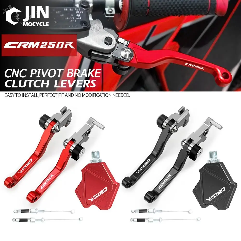 

CNC Brake Clutch Levers Stunt Clutch Pull Cable Lever Replacement Easy System For HONDA CRM250R 1994 1995 1996 1997 1998 1999