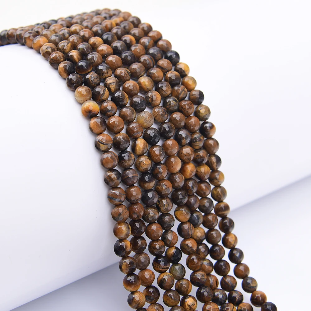 

APDGG 2 нити, 6 мм, натуральный желтый тигровый глаз, граненые круглые бусины, нити 15 дюймов, для изготовления украшений своими руками