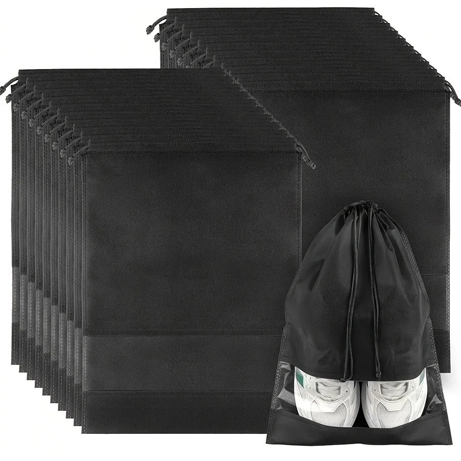 Bolsas portáteis para sapatos de viagem |   Economia de espaço, sacos de armazenamento com cordão | Adequado para quarto, sala de estar, viagens, dormitório, armário de sapatos