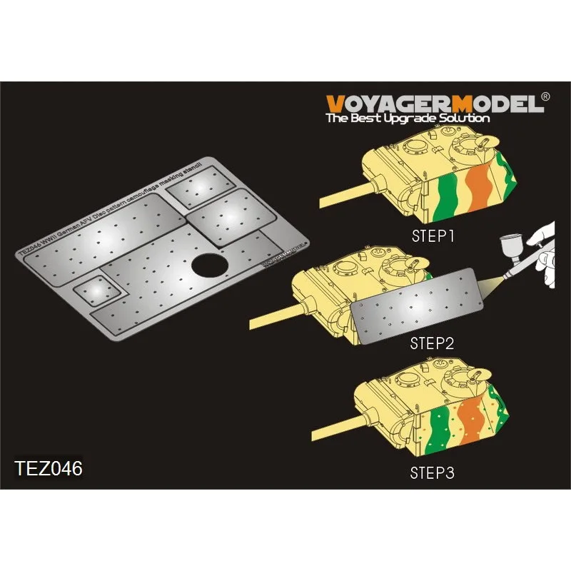 Voyager Model TEZ046 1/35 WWII German AFV Disc Pattern Camouflage Masking Stencil 2 (GP)