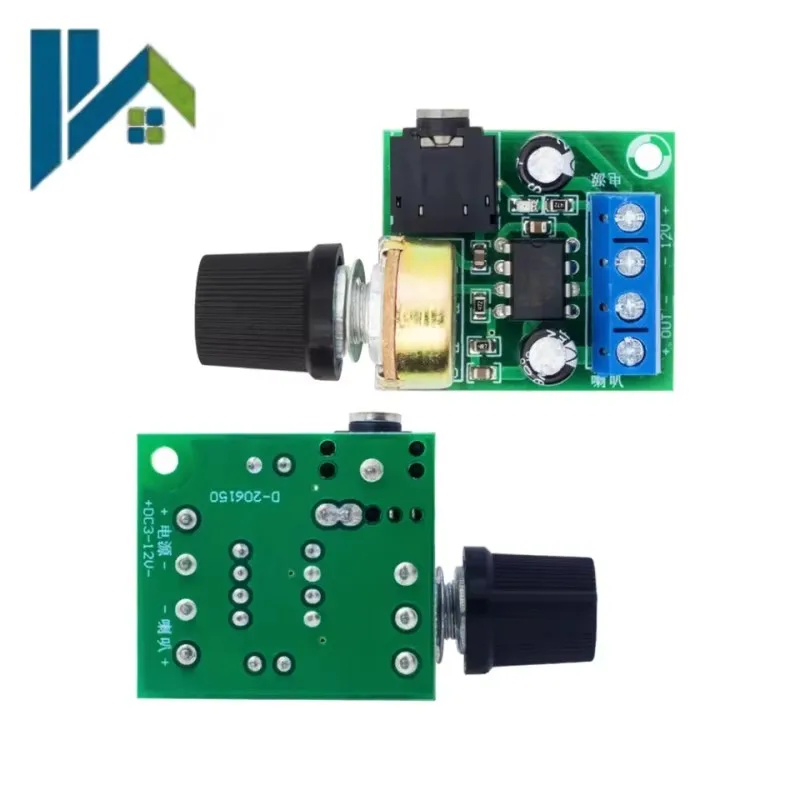YX1667 Mini LM386 Audio Amplifier Board DC3‑12V Mono Power Amp Module Adjustable Volume Drive 0.5W‑10W Speaker DIY
