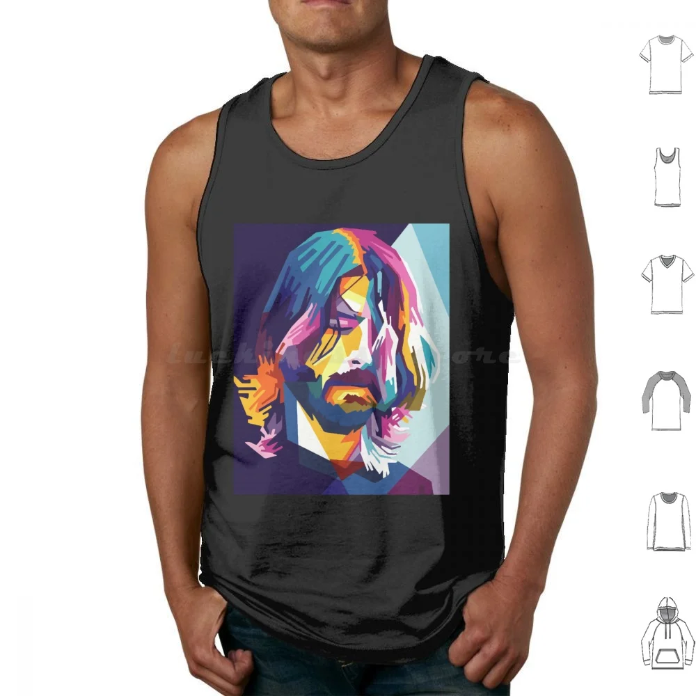 ديف جروهل تانك القمم طباعة القطن ديف جروهل