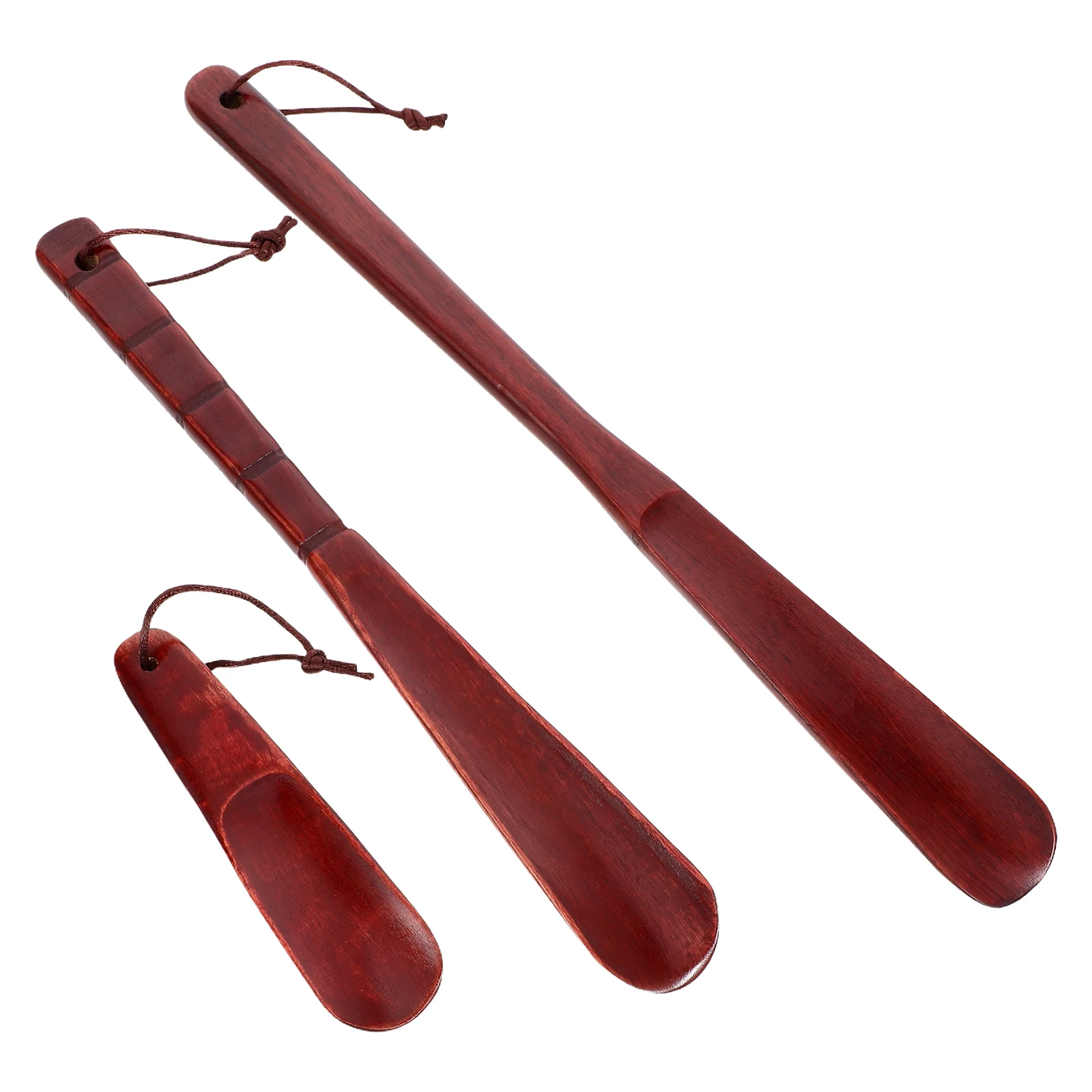 

3pcs Wooden Shoehorn Long Lazy Shoe Aid Tool for Women Seniors Kids Boot Horn Portable Durable Travel Cowboy Boots Helper