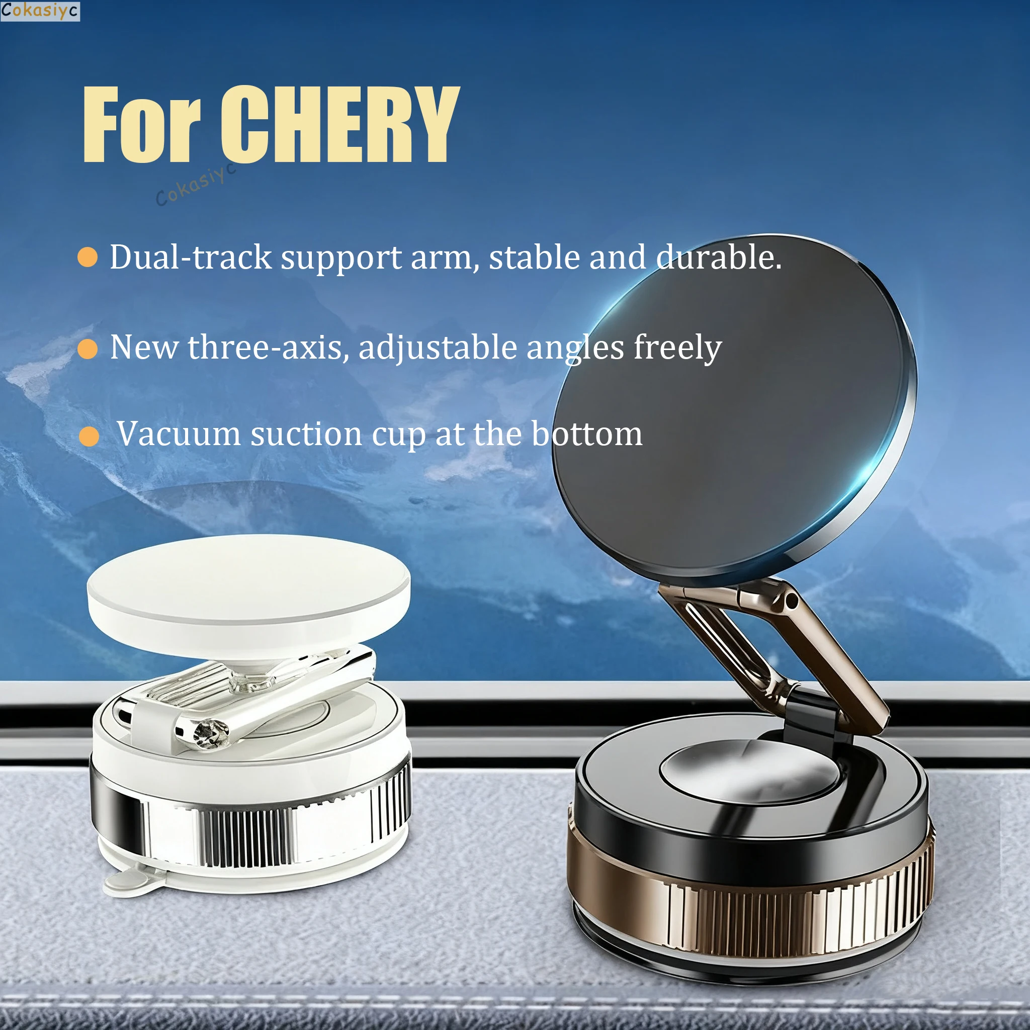

Car Vacuum Magnetic Phone Holder Portable Foldable Rotatable Suction Cup Stand for Chery Tiggo Jetour Arrizo EQ Fulwin Face Exee