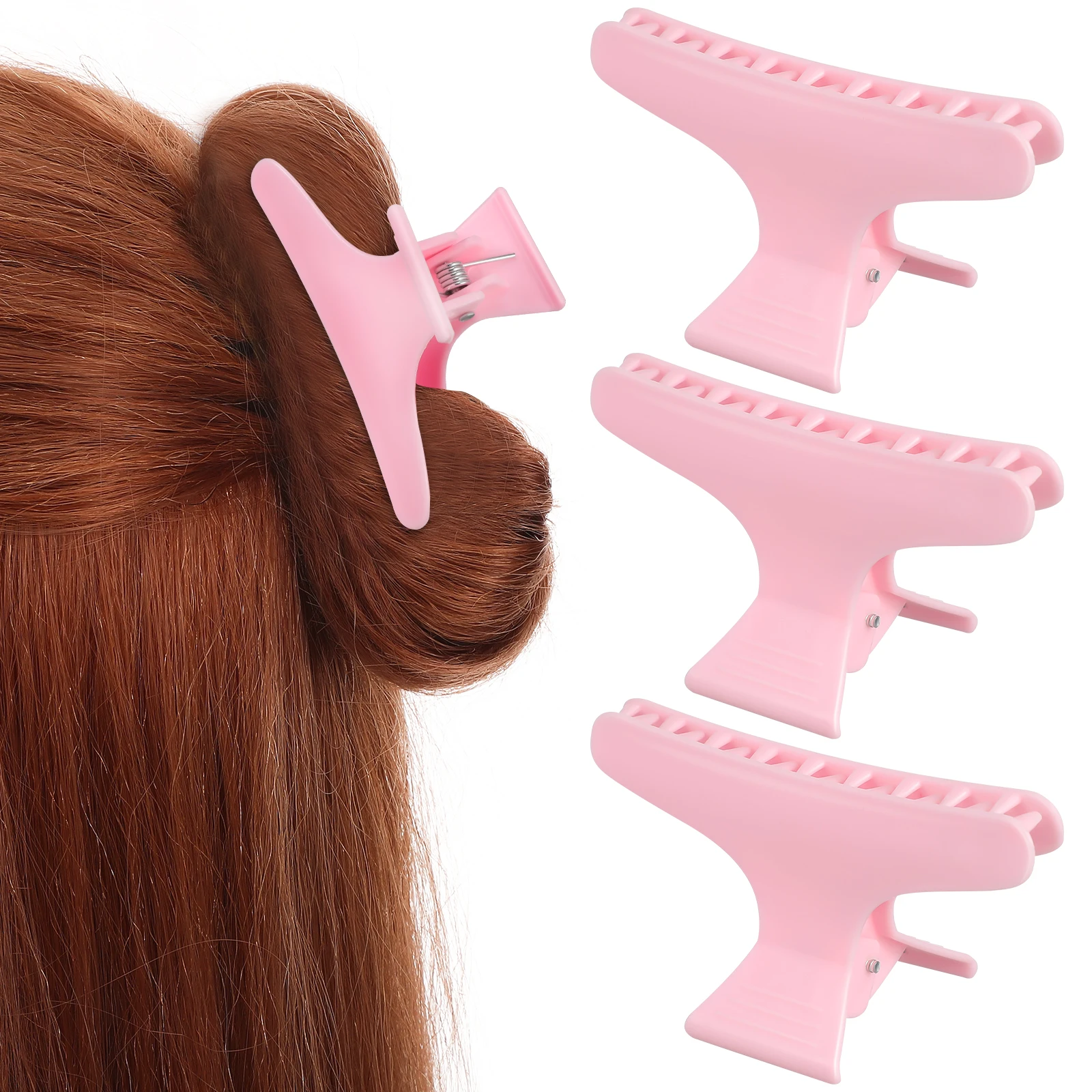 

12Pcs Butterfly Hair Clips Salon Quality Claw Clamps for Women Styling Sectioning Dye Cut Plastic Hairpin Accessories Girls Tool