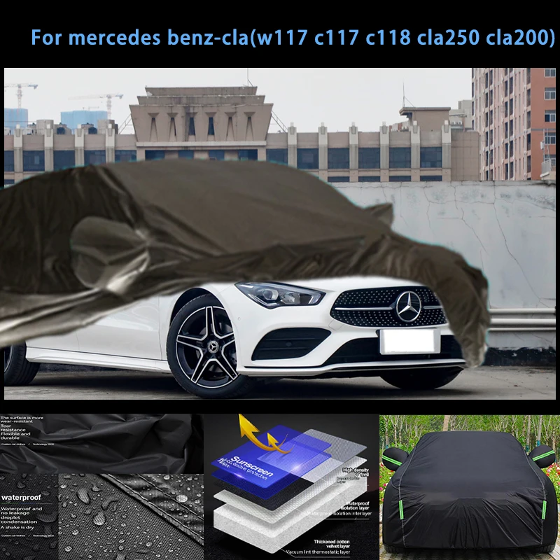 

Для mercebes benz-cla наружная защита, полные автомобильные Чехлы, снежный чехол, Солнцезащитный водонепроницаемый пыленепроницаемый внешний автомобильный аксессуар