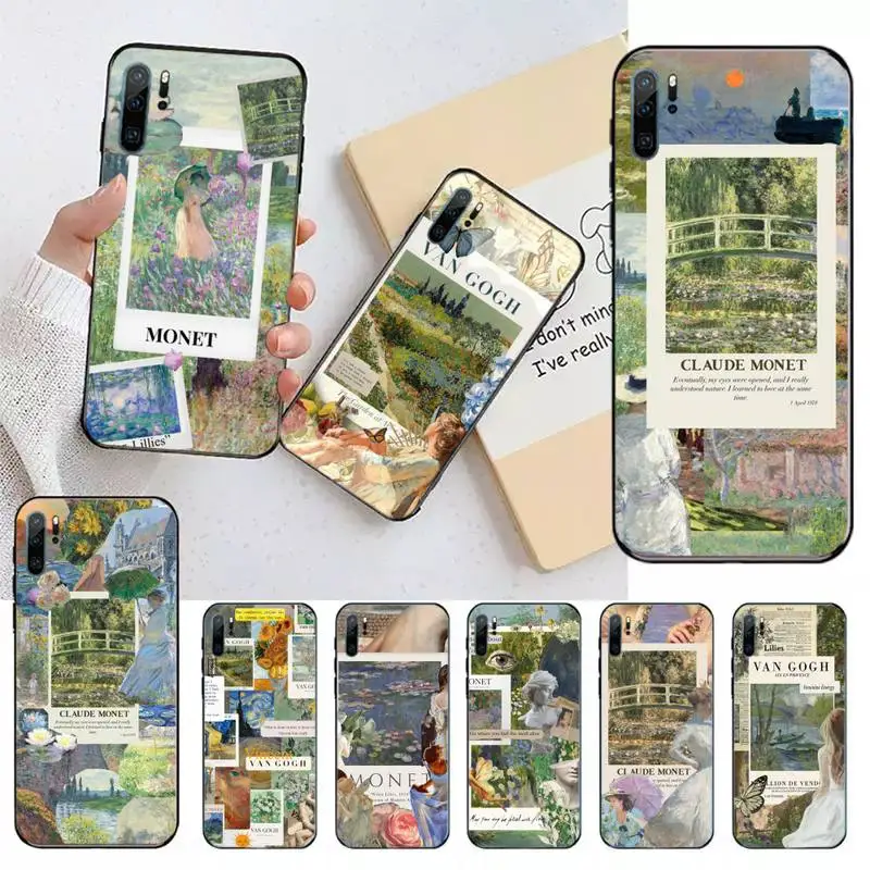 Claude Monet Gustav Klimt Van Goth Art Phone Case For Huawei honor Mate 30 40 50 20 8 70 5 9 10 Pro P x i s y Lite nova