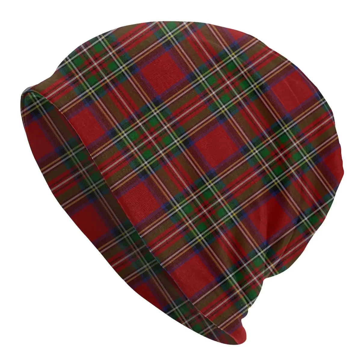 Royal Tartan Plaid Caps Hip Hop Street Skullies Beanies Hat Men Women Adult Spring Warm Dual-use Bonnet Knitted 