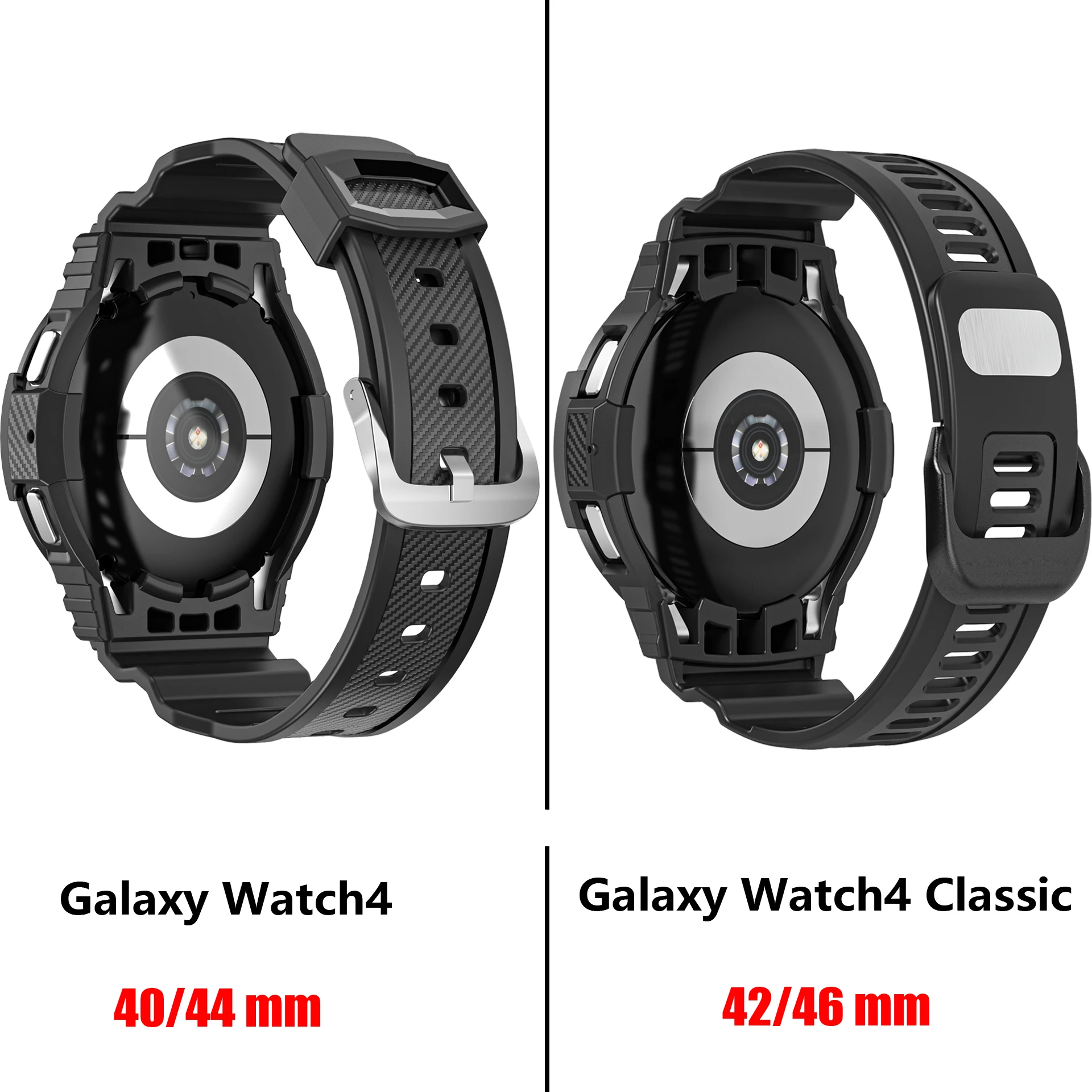 Uhlík vlákno pás pro Samsung galaxy hodinky 4/classic/46mm/42mm/gear s3 hraničit TPU drsný case+bracelet galaxy hodinky 4 řemen