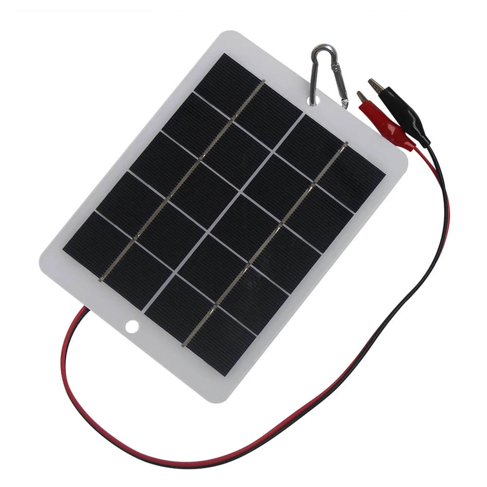 10W 5V Outdoor Portable Solar Panel With Clip Fit For 3.7--5V Battery Charging Home Improvement Solar Power Supplies Solar Panel