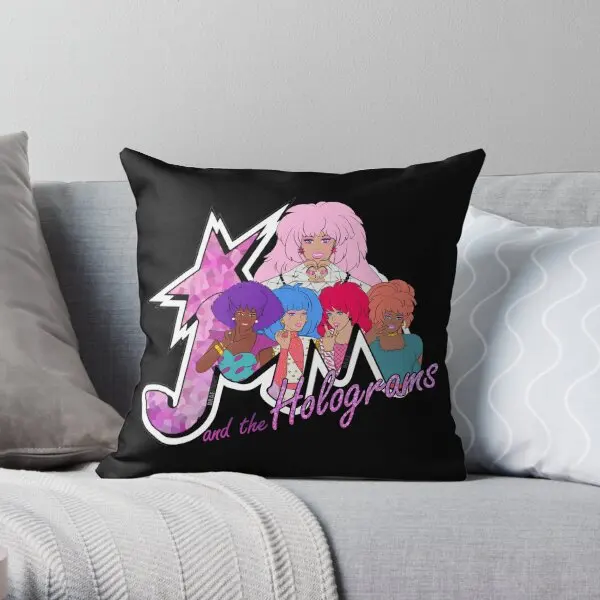 Love Jem And The Holograms  Printing Throw Pillow Cover Sofa Decor Bed Hotel Anime Home Square Pillows not include One Side