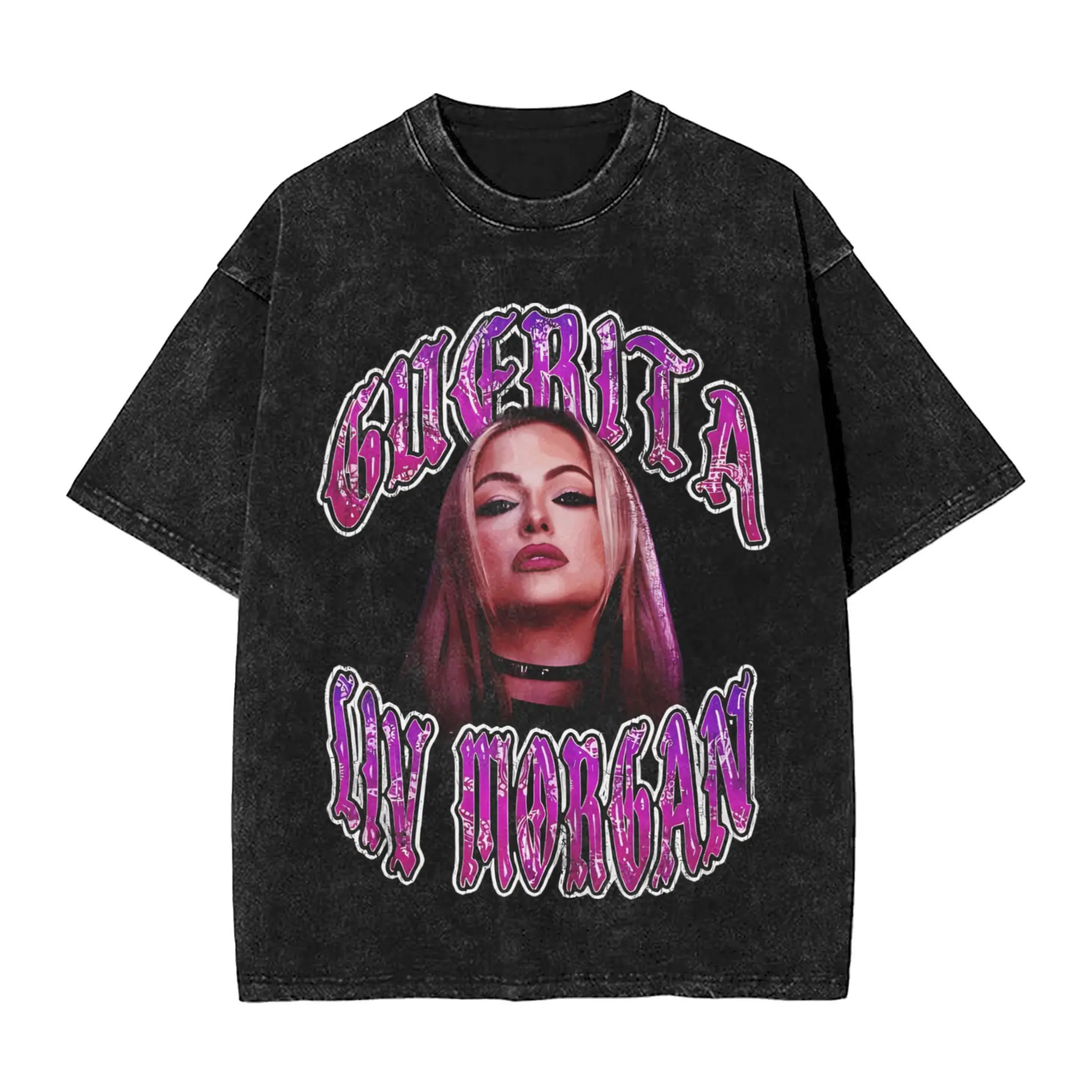 Men Liv Morgan T Shirts Guerita  Tops Summer Y2K Retro Short-Sleeve T-Shirt Round Neck Leisure Casual Tee Shirt Hot Sale