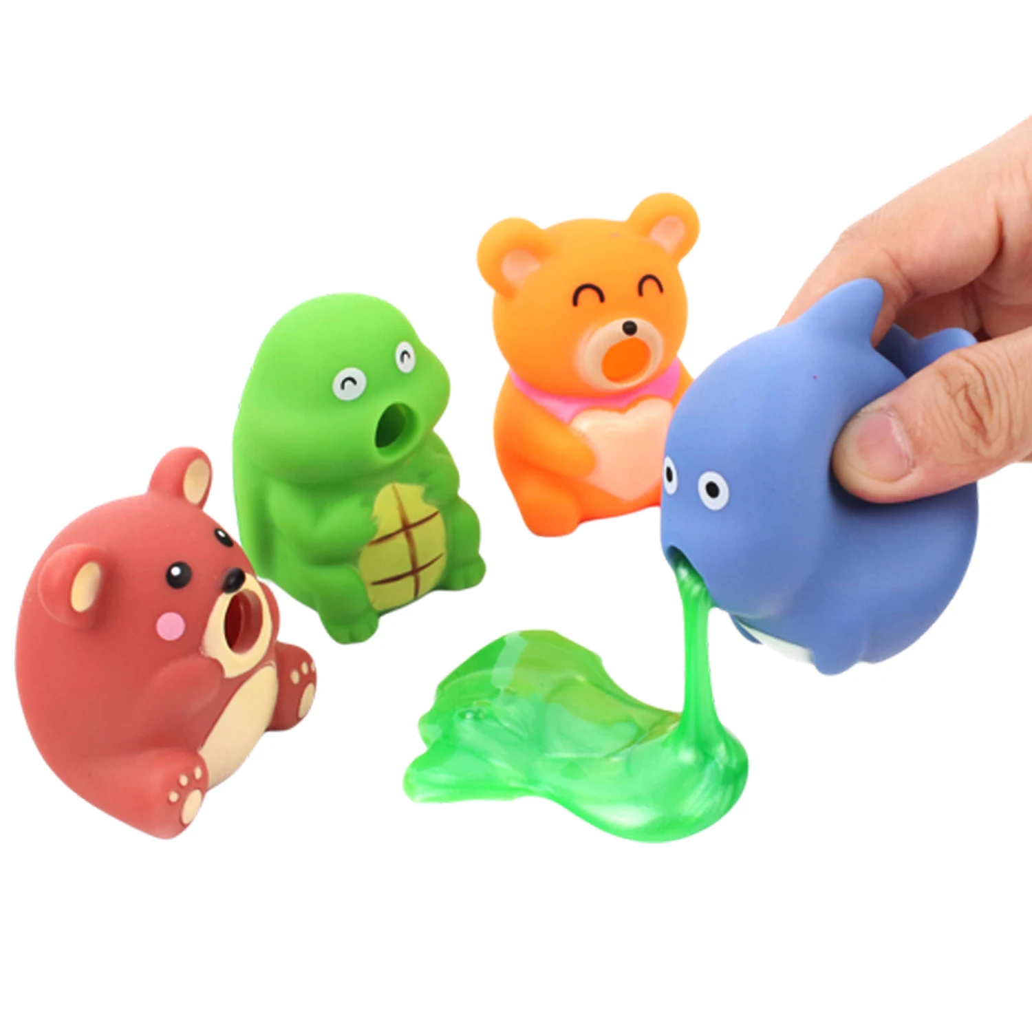 Creative Cartoon Vomit Lord Egg Yolk Lord Animal Doll Slime Crystal Mud Stress Relieving and Venting Toy