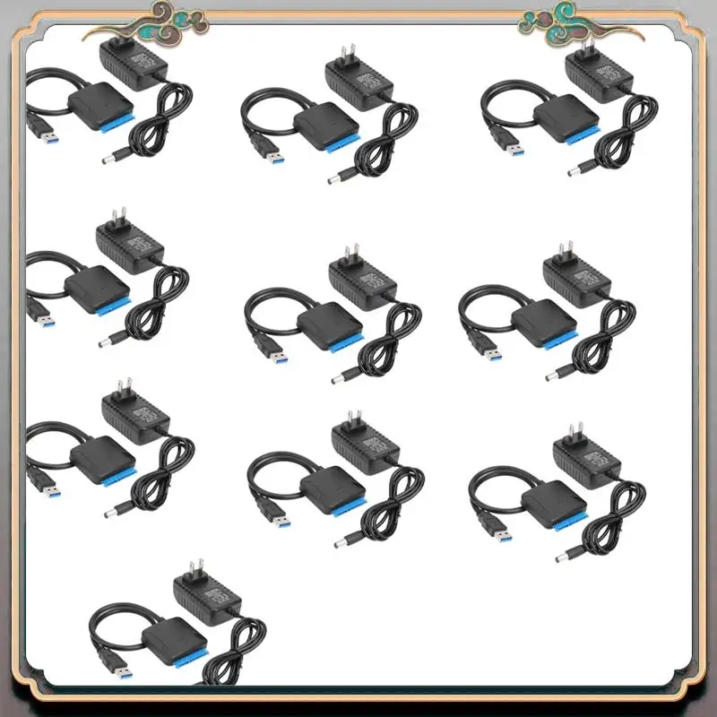 

A46M-10X USB To Sata Data Cable, 2.5/3.5 Inch USB3.0 Easy Drive Cable Sata Hard Disk Adapter Cable(US Plug)