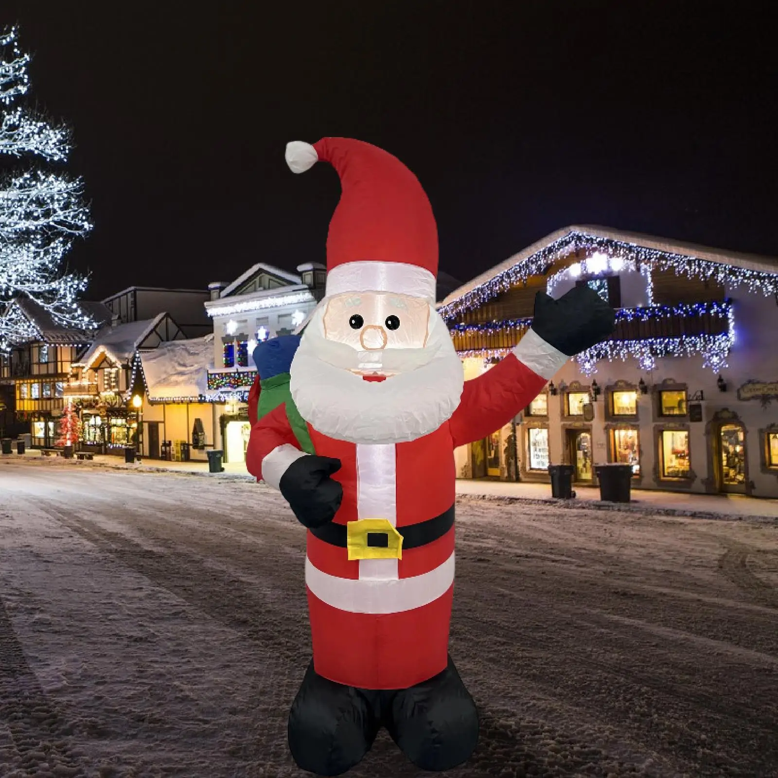 

Рождественские надувные украшения Санта-Клауса, реквизит с подсветкой на заднем дворе, очаровательные, универсальные, креативные, надувные, уличные украшения