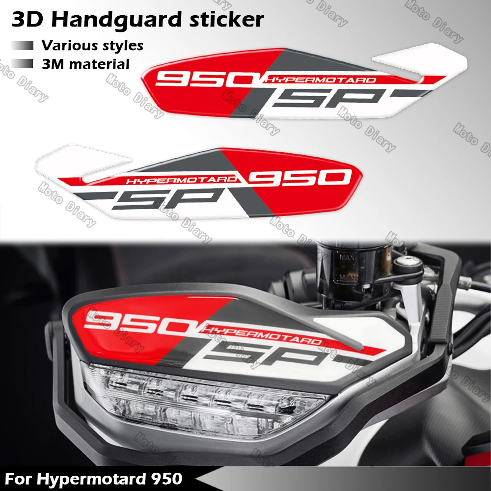 3D Motorcycle Handguard Stickers Hand Guard Shield Protection Decals For Hypermotard 950 SP 950 RVE