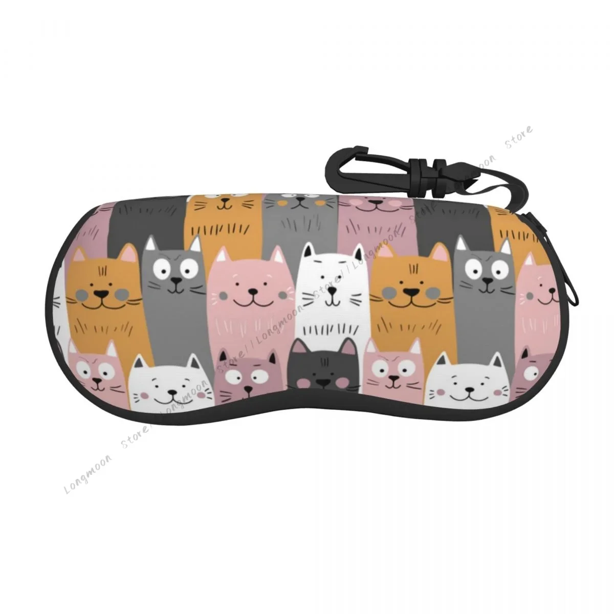 Glasses Case Soft  Bag Cute Kitten Scandy Cats Portable Sunglasses Box  Eyeglasses 