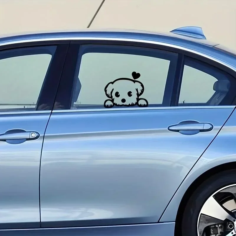 2pcs/set Cute Dog Car Motorcycle Off-road Truck Window Wall Act The Role of Stickers Rearview Mirror Sticker Car Accessories