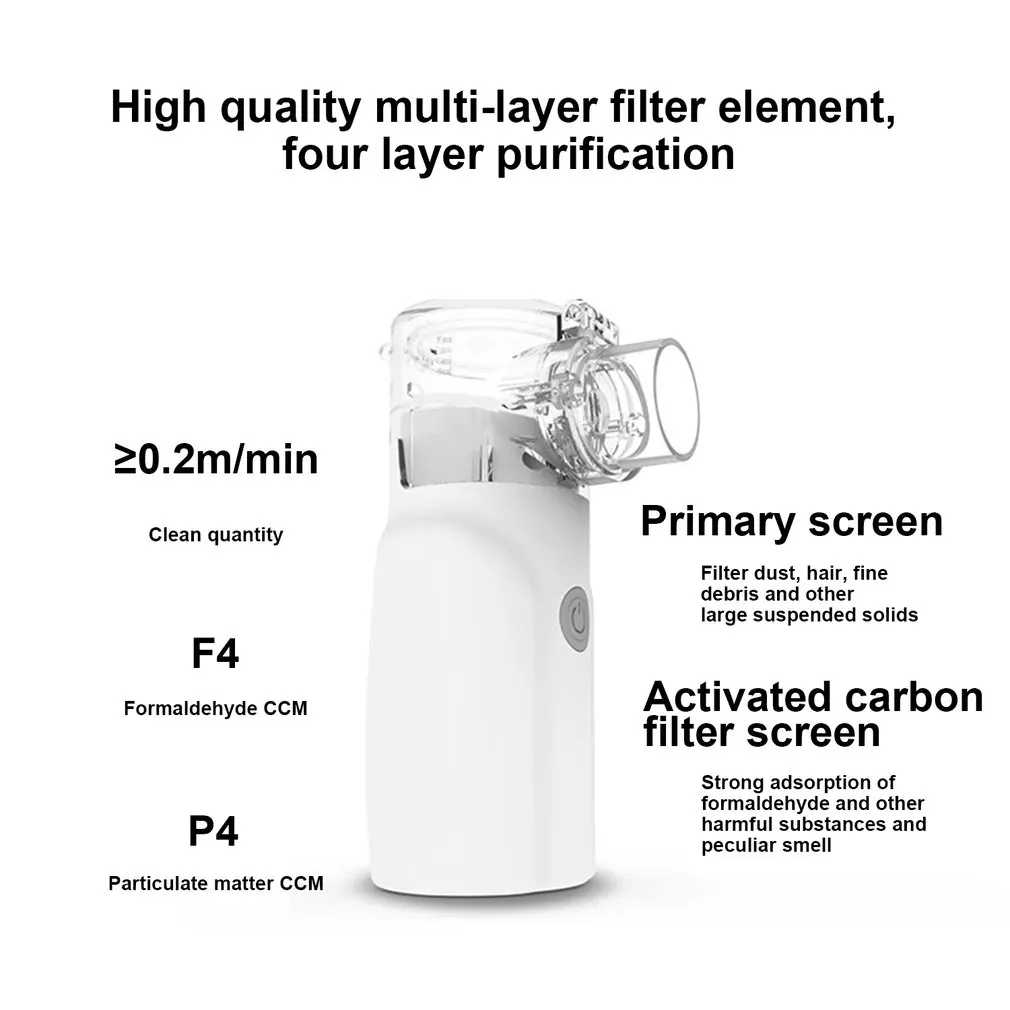 Imagem -04 - Nebulizador Piezo Silencioso Portátil para Adultos Atomizador Portátil Pulverizador de Névoa Usb Vaporizador Facial Perfeito para Casa e Escritório