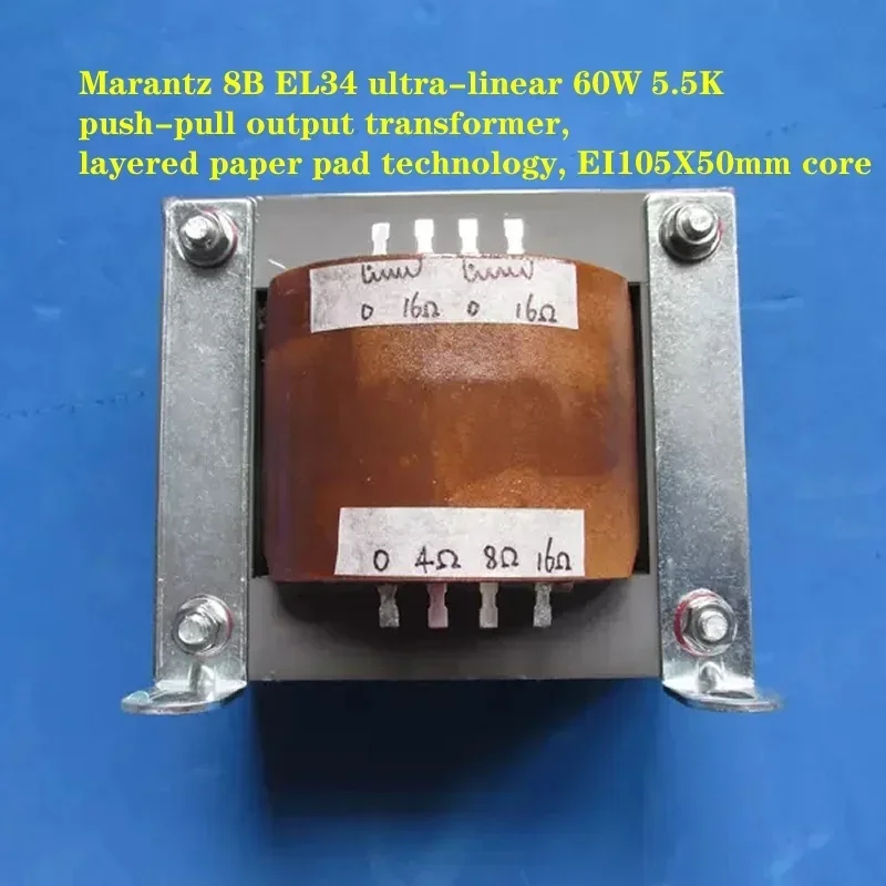 FOR Marantz 8B EL34 super linear 60W 5.5K: 4/8/16 ohm push-pull output transformer, frequency response: 5Hz-46KHz