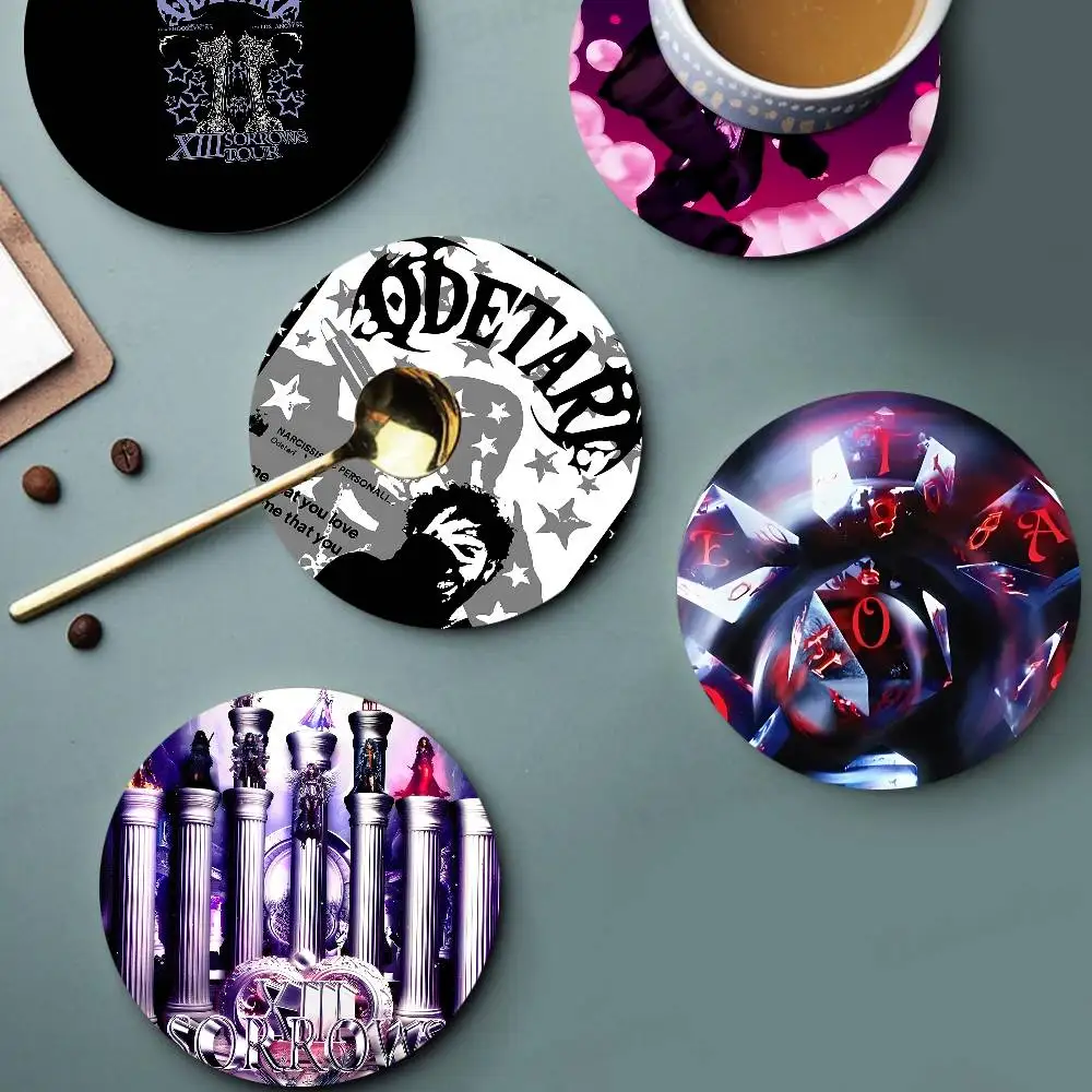 Rapper O-Odetari Wooden Coaster Coffee Teacup Decoration Coffee Shop Beverage Shop Family Restaurant Cafe Decoration