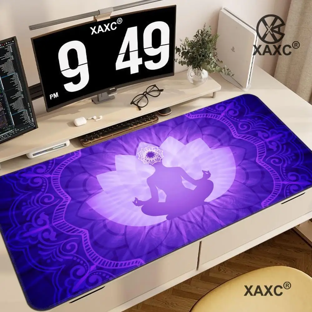 

Mandala Chakra Yoga XAXC Mouse Pad large keyboard mouse desk pad non-slip rubber gaming mouse pad laptop mouse carpet