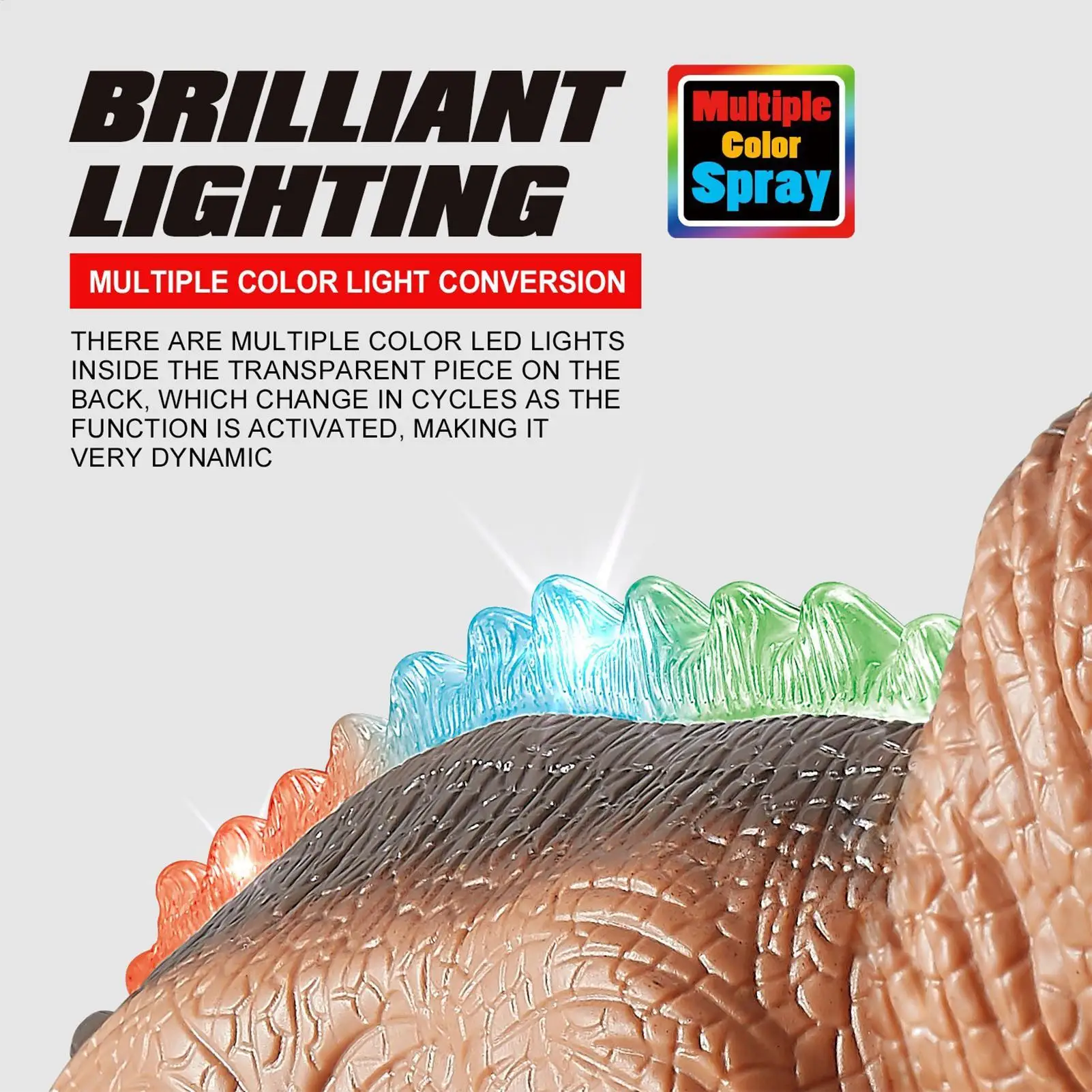 RC Dinosaur Toy with Light & Sound Walking Electronic Dinosaur for Kids Birthday Party Favors & Classroom Prizes for Boys Girls