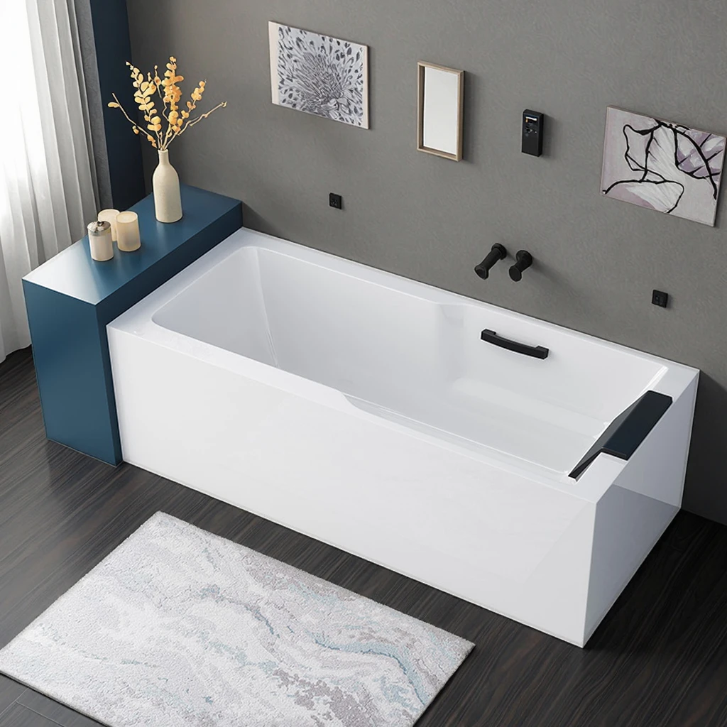 

Acrylic Freestanding Bathtub - Oversize Deep Soaking | Luxury Modern Design For Indoor Bathrooms
