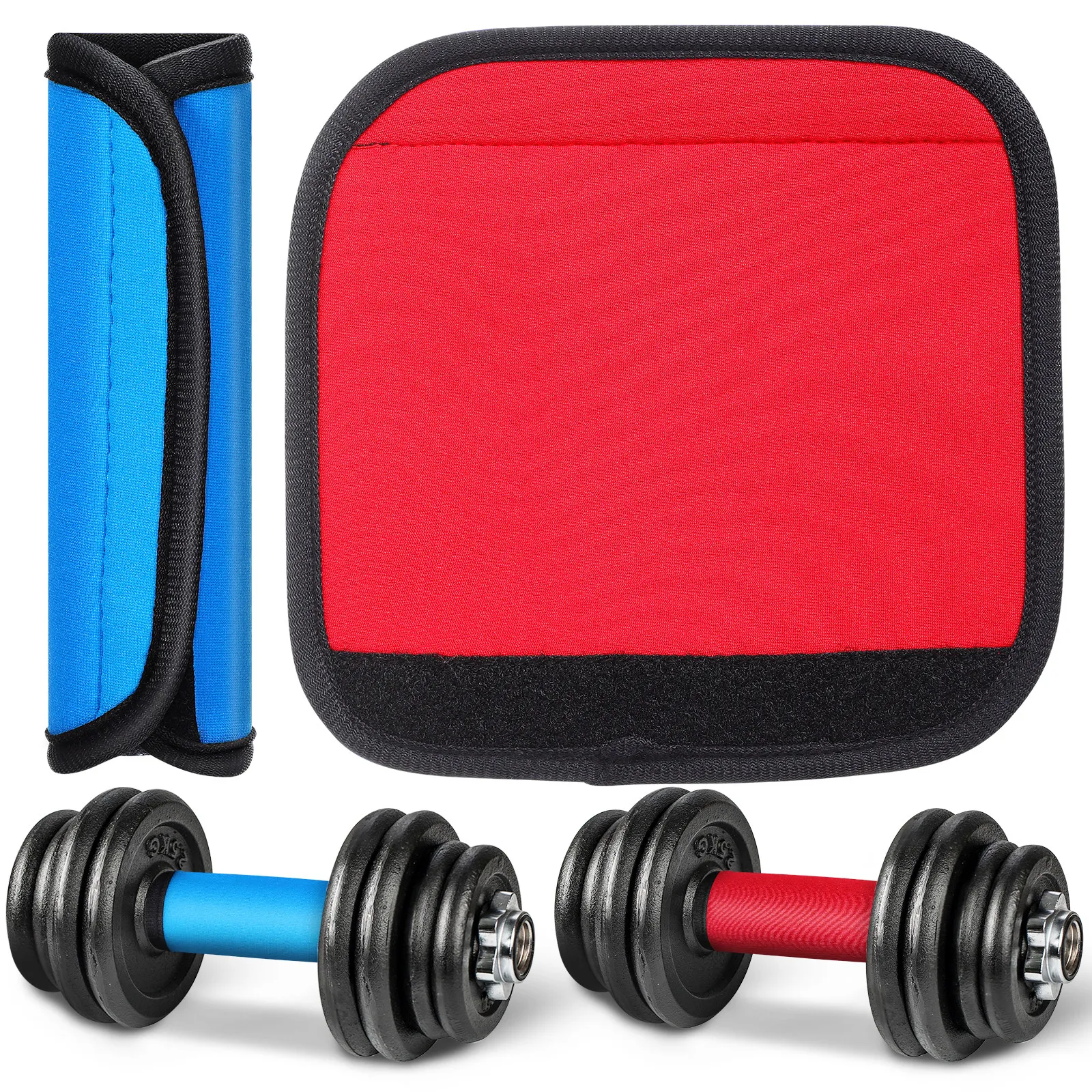 4Pcs Anti-Slip Horizontal Bar Cover Pull-Up Handle Grip Pad Removable Training Cushion for Gym Home Fitness Barbell Dumbbell