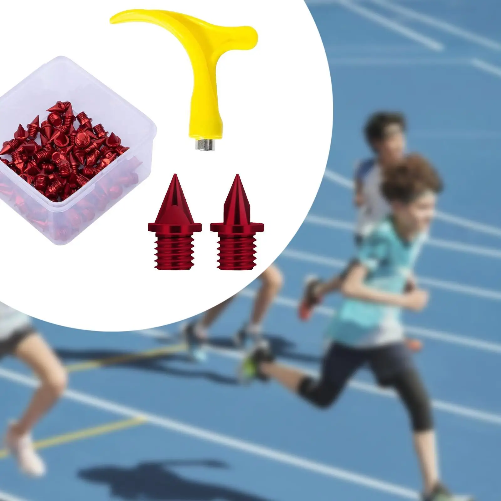 

50x Track Shoe Spikes Replacement Accessories Convenient 5mm Track Spikes Track and Field Running Spikes for Outdoor Adults