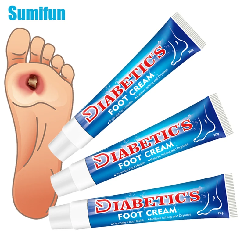 

1/2/3Pcs Sumifun Diabetic Foot Cream Antibacterial Feet Care Medical Ointment for Crack Heel Peeling Skin Diabetes Accessories