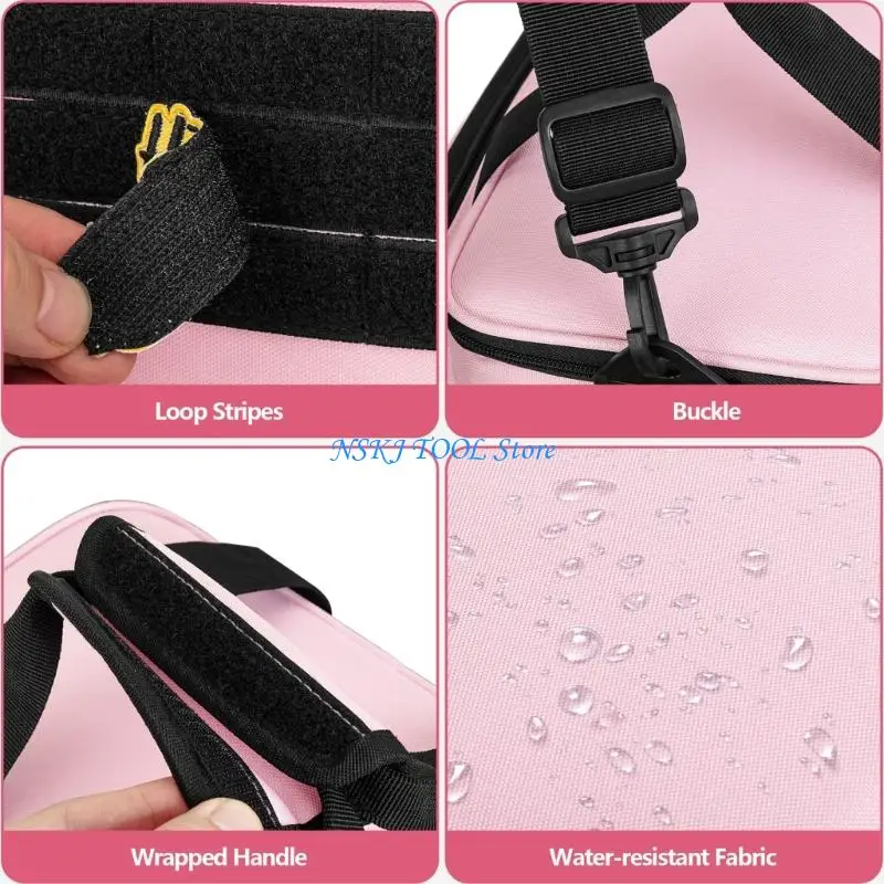 à outils rose 14 pouces à coutures renforcées L8RC pour femmes avec poches latérales