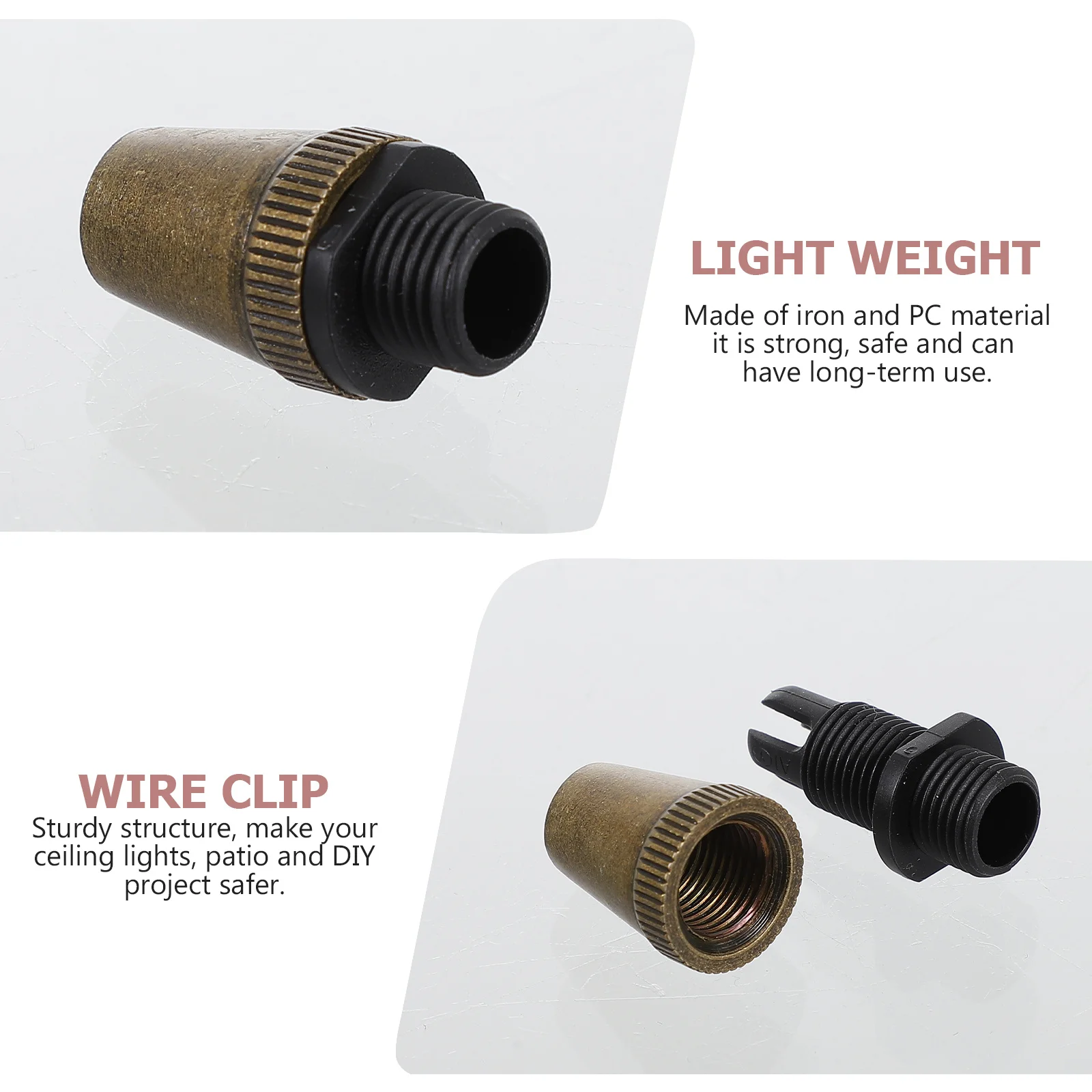 

10Pcs Cord Grips Screw Fastening Cable Glands for Ceiling Chandelier Hanging Lights Clips Thread Cable Locker Fixing