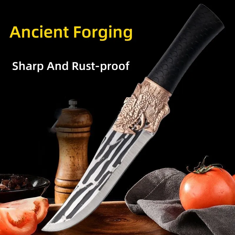 Stainless Steel Boning Knife Forged Kitchen Knife Meat Cleaver Butcher Knife Plastic Handle Utility Knives Cooking Tools