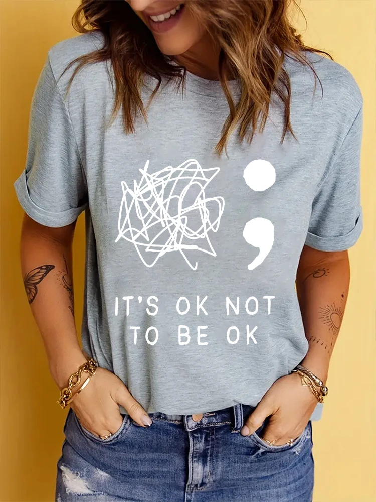 Suicide Prevention Awareness T Shirts Fo Women I\'m Its Ok To Not Be Ok Suicide You Matter Supporter Tee