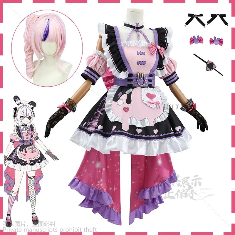 

2024 Anime Vtuber Cosplay Maria Marionette Lovely Sweet Lolita Dress Cosplay Halloween Women's Costume Role Play Party Carnival