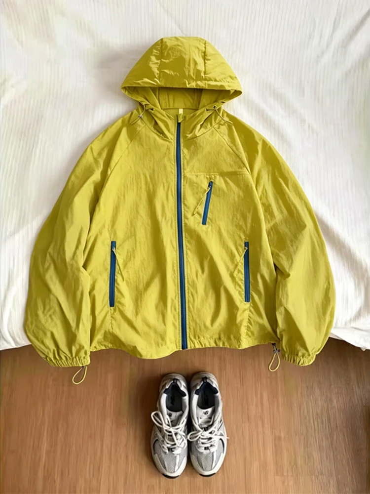 Dopamine Hat Integrated Ice Silk Quick Dry Outdoor Sports Breathable Men's Summer Fashion Sun Protection Clothing UPF50