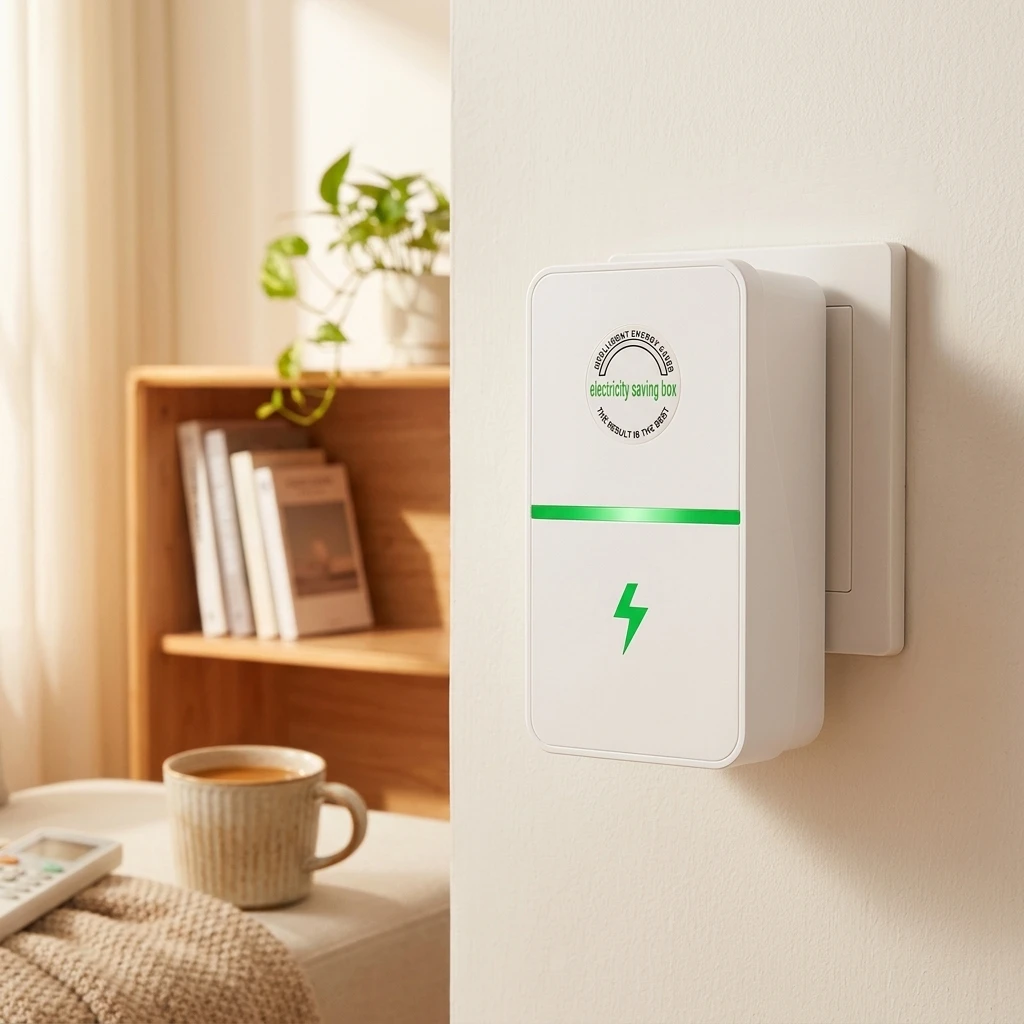 Homeowners Power Saving Socket Energy Efficient for House Office Hotel 3500W Voltage Stabilizer Flame-Retardant White Plug