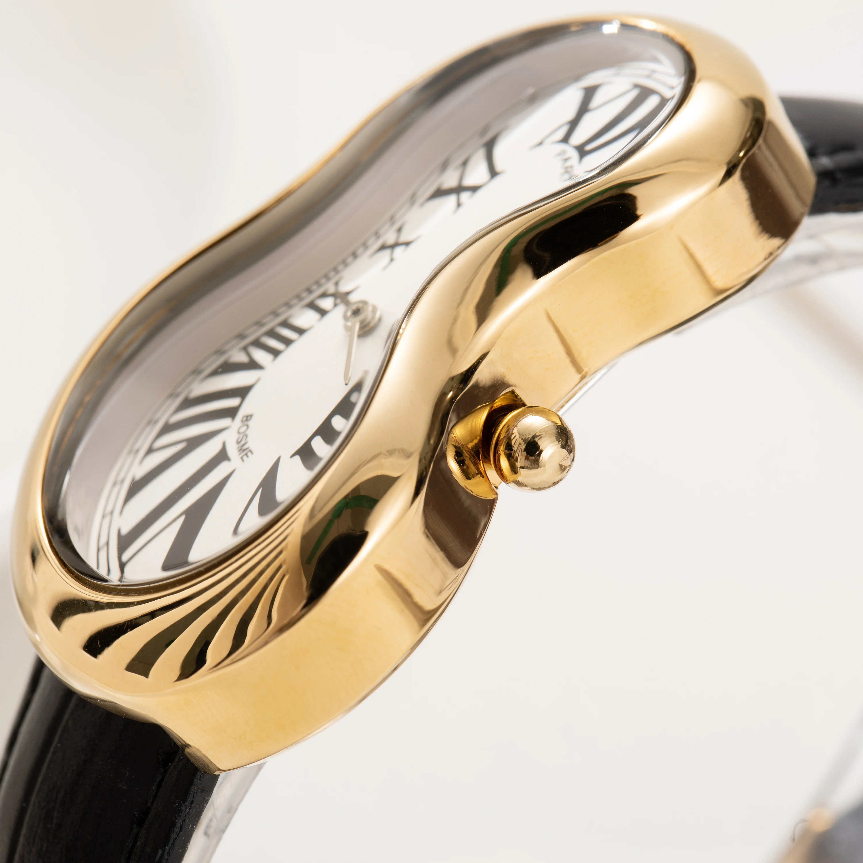 Creative Melting Unisex Analog Quartz Watch, Genuine Leather Strap, Roman Mother main image 3