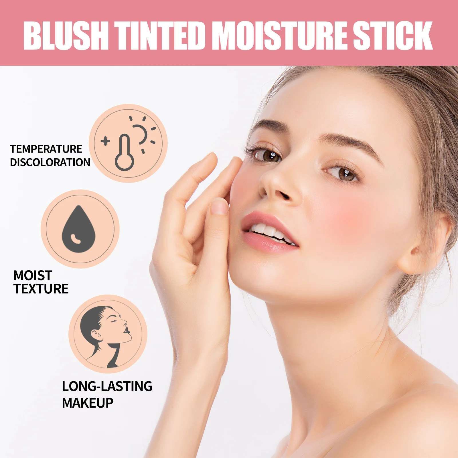 EELHOE Multi-function Blush Stick Cream Cheek Tint Natural Face Makeup fard nudo Rare Beauty Long Lasting Blush Stick Contour