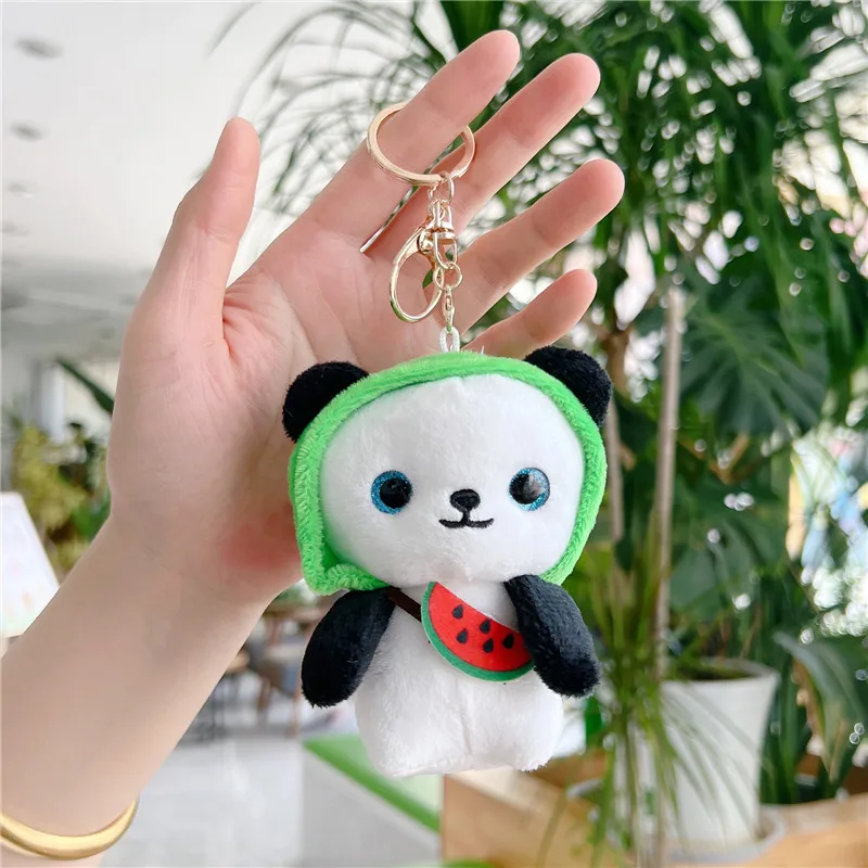 LLavero de peluche de Panda Kawaii para niños, juguetes creativos de animales de peluche, lindo Nerdy, colgante de bolsa para niños, regalo de muñeca con dijes, 11cm