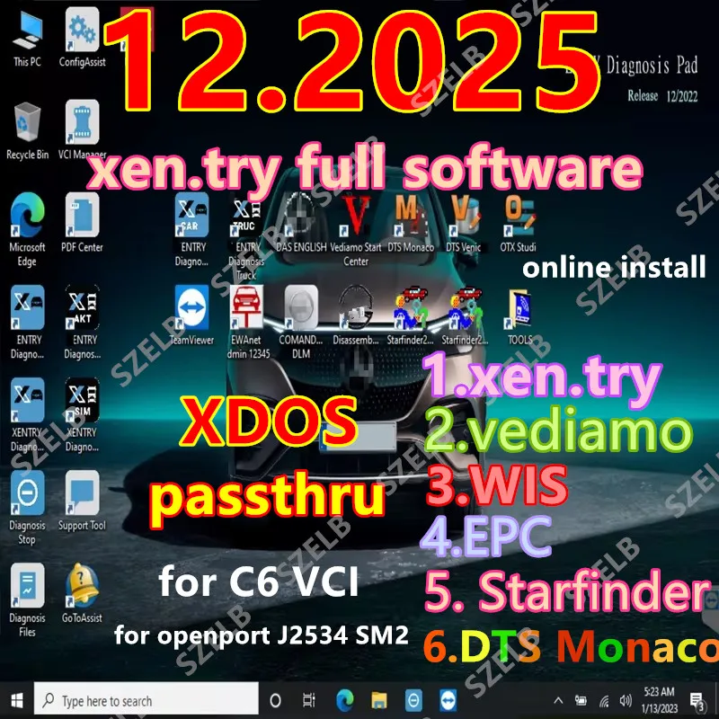 

Xentry Passthru 12.2025 Diagnostic & Programming Tool, for J2534 openport SM2 Interface, Vehicle ECU Coding and Maintenance Tool