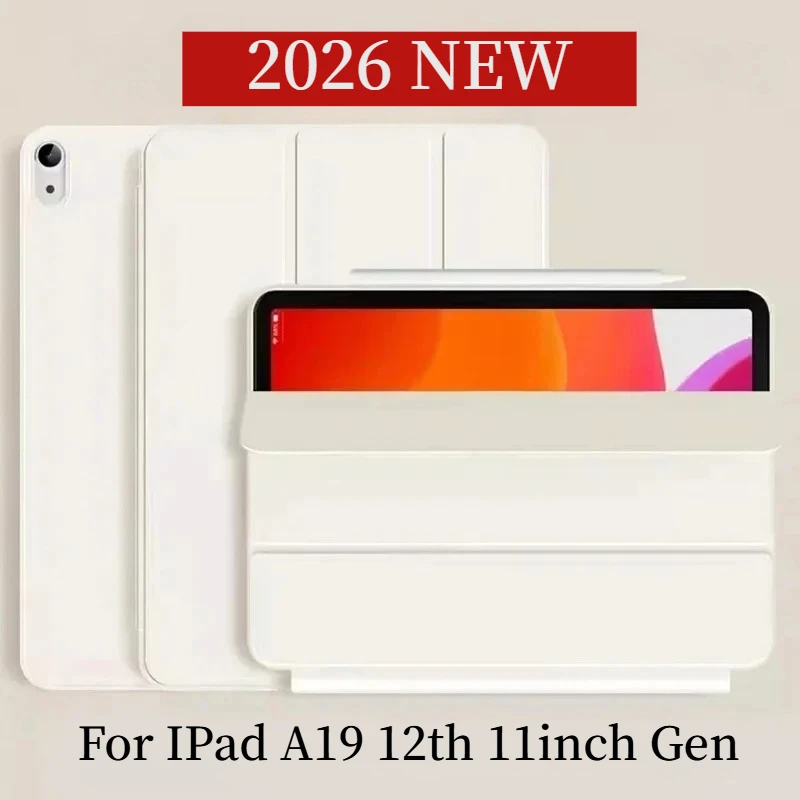 

Умные магнитные чехлы-кейсы 2026 года для планшетов iPad A19 12-го поколения, A16 11/10-го поколения, Air 8, 7/6/5/4 11 дюймов, M4, M3, M2 Pro, Mini 7, 6. Противоударный чехол.