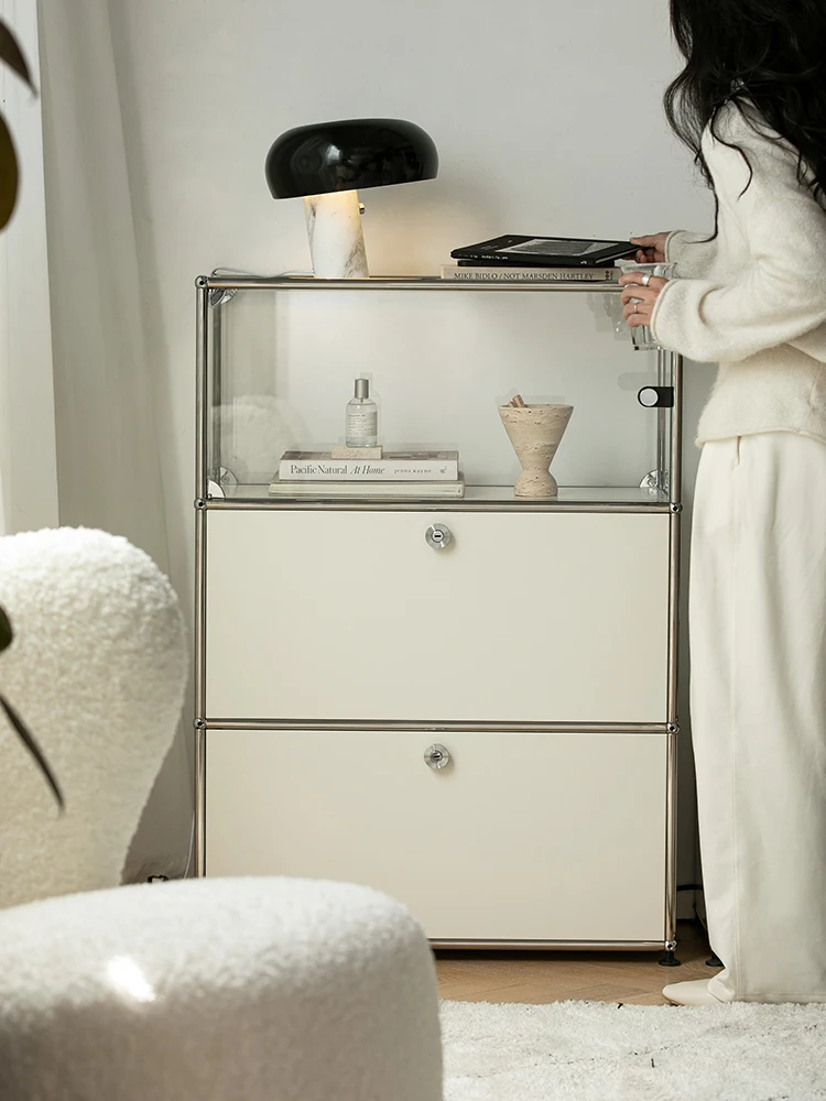 

Living room simple stainless steel storage chest