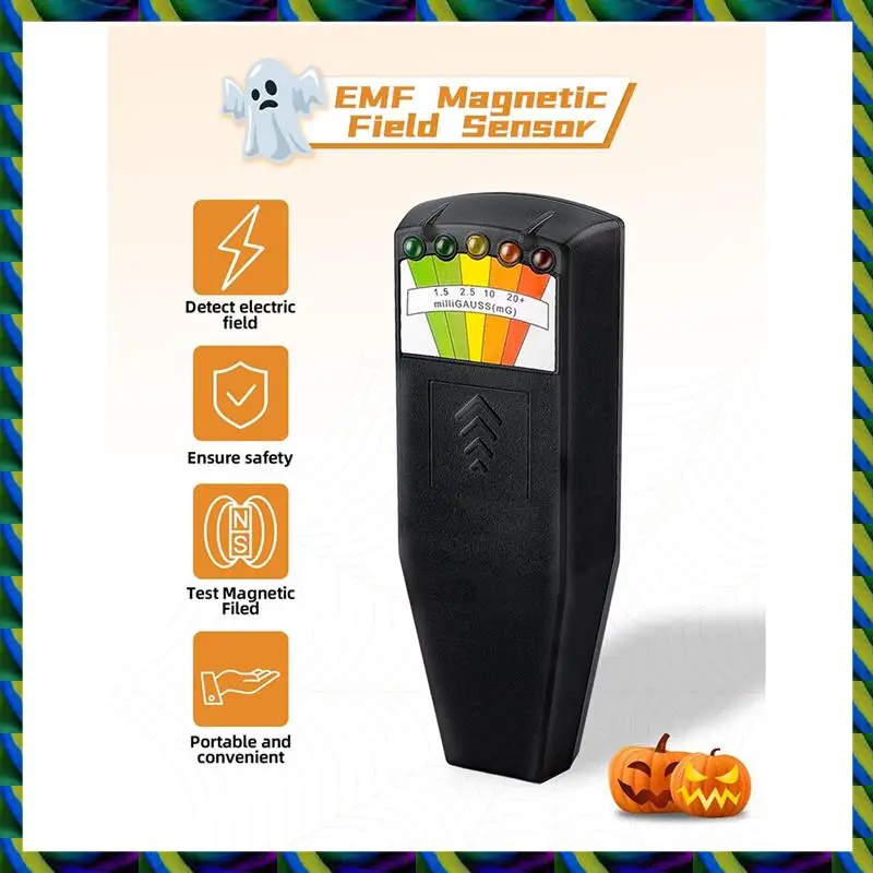 مقياس EMF اليومي، مجموعة معدات صيد الأشباح، معدات خارجية LCD كاشف Emf للفحص المنزلي والمكتب والخارجي